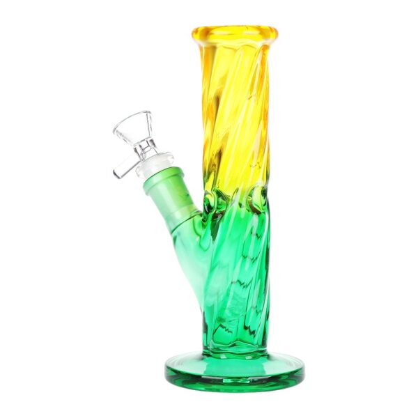 SeshGear Twist Ombre Straight Tube Glass Water Pipe | 7.75" | 14mm F - Image 5