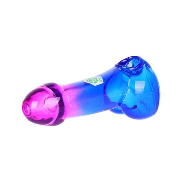 SeshGear Bi-Color Member Glass Hand Pipe - 4.75" / Colors Vary - Image 2