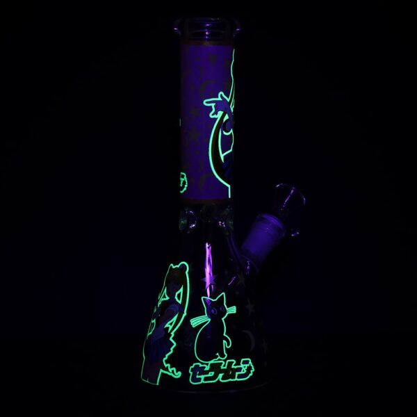 Japanese Animation Girl Beaker Glass Water Pipe - 10" / 14mm F - Image 2