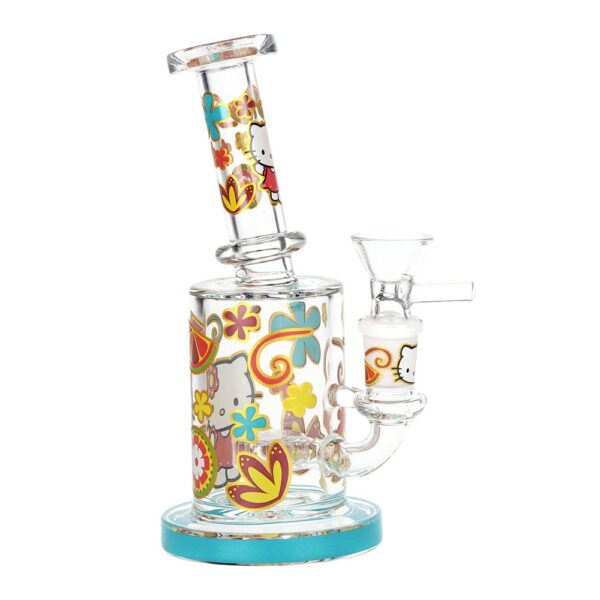 Salutations Kitty Glass Water Pipe | 6.25" | 14mm F - Image 2