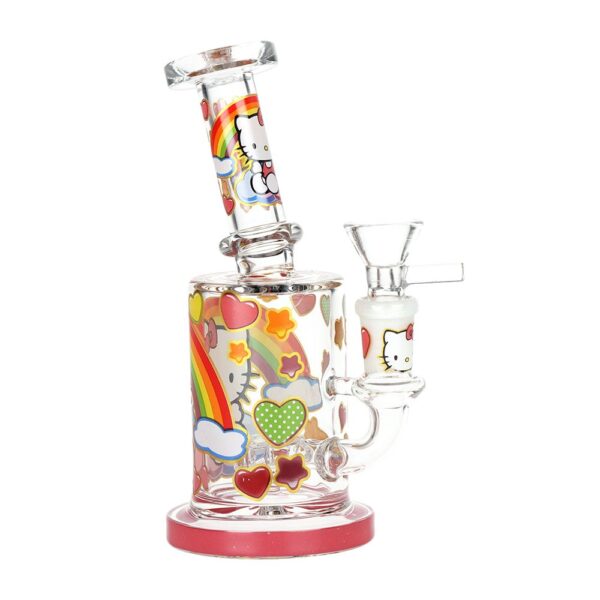 Salutations Kitty Glass Water Pipe | 6.25" | 14mm F - Image 3