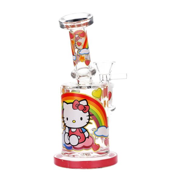 Salutations Kitty Glass Water Pipe | 6.25" | 14mm F - Image 6