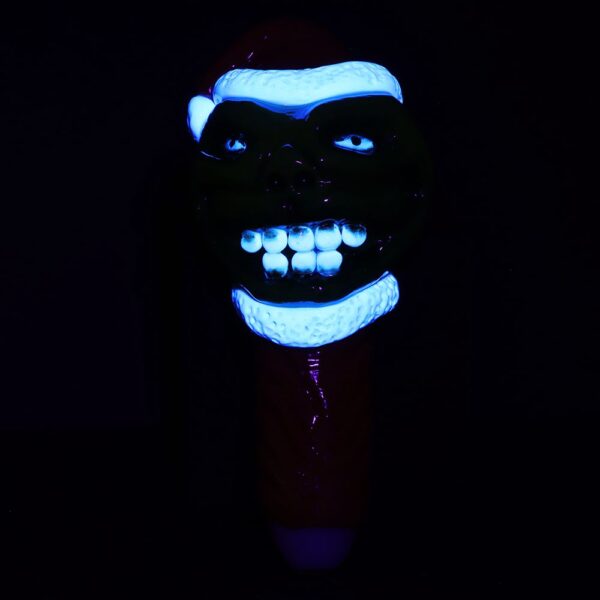 Grinch Enamel Resin Sculpted Glass Spoon Pipe - 6" - Image 3