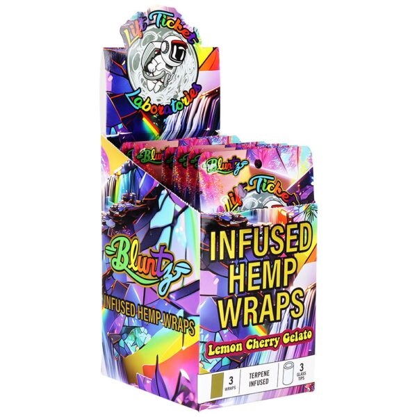 Lift Ticket Terpene Infused Hemp Wrap + Glass Tip Bluntz Rolling Kit | 3pc | 10pk Display - Image 6