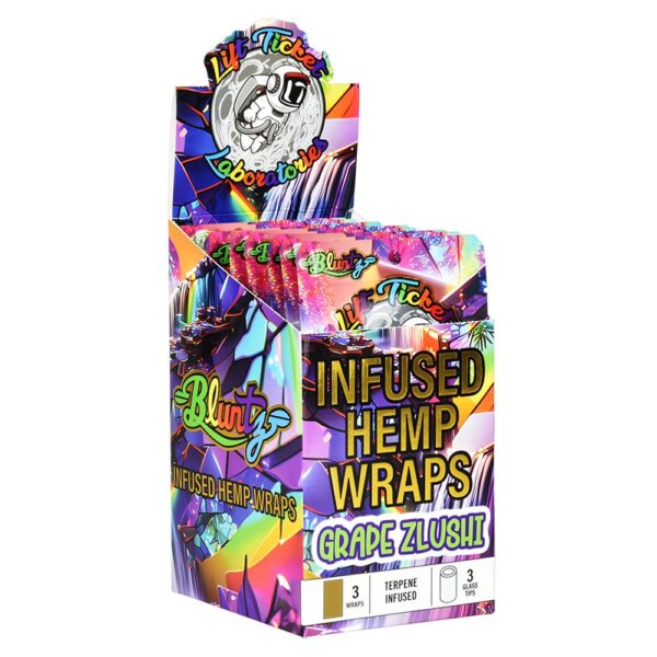 Lift Ticket Terpene Infused Hemp Wrap + Glass Tip Bluntz Rolling Kit | 3pc | 10pk Display - Image 4