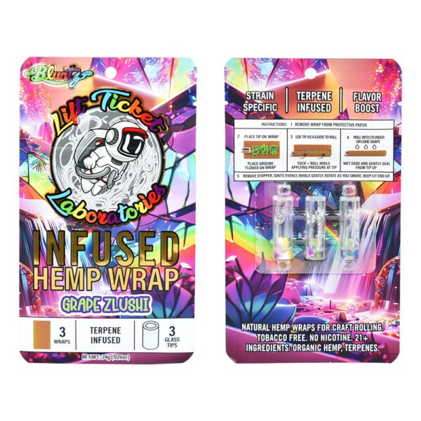 Lift Ticket Terpene Infused Hemp Wrap + Glass Tip Bluntz Rolling Kit | 3pc | 10pk Display - Image 5