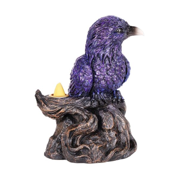Quoth the Raven Back Flow Polyresin Incense Burner - 6.75" x 5.25" - Image 2