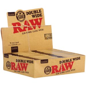 RAW Classic Double Wide Rolling Papers - 34pc | 50ct Display