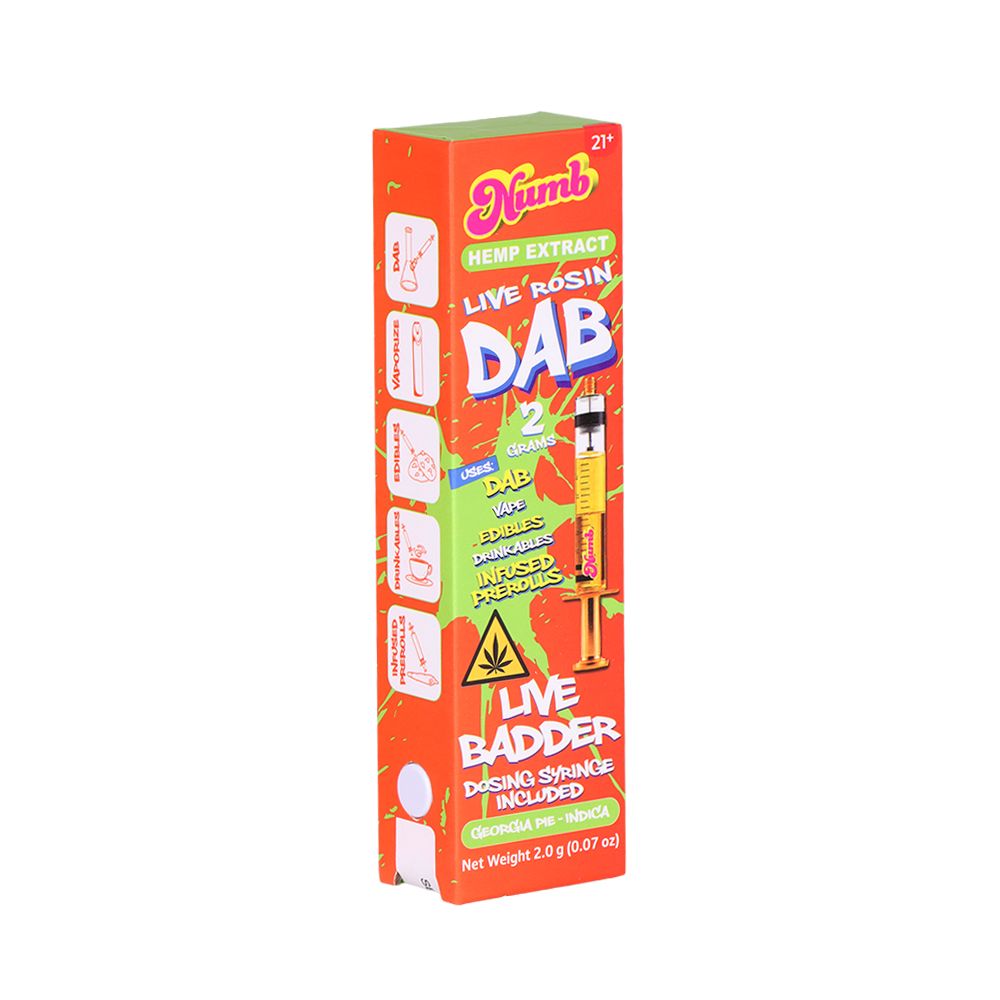 Numb THCA Live Rosin Badder Glass Syringe | 2g | 5ct Display - Image 5