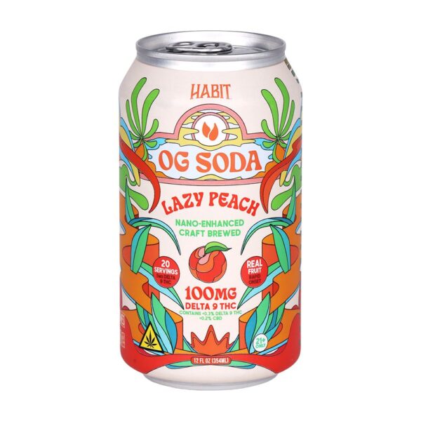 Habit D9 THC OG Soda | 12oz | 100mg | 6ct Pack - Image 2