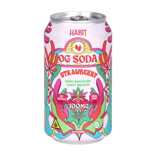 Habit D9 THC OG Soda | 12oz | 100mg | 6ct Pack - Image 3