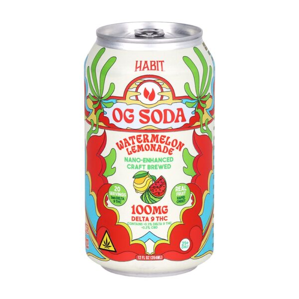 Habit D9 THC OG Soda | 12oz | 100mg | 6ct Pack - Image 4