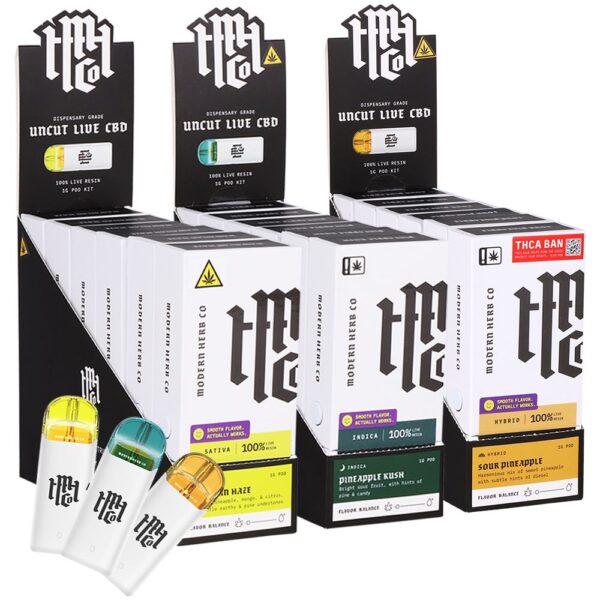 Modern Herb Co Live Uncut CBD Pod Starter Kit | 1g | 6ct Display - Image 4