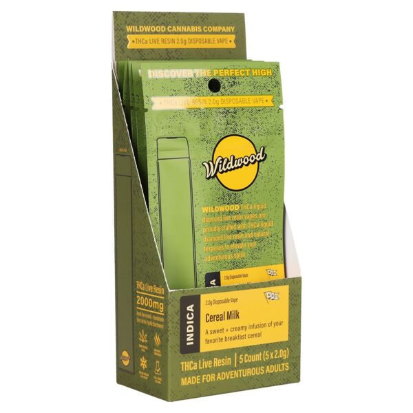Wildwood Dispensary Grade Live Resin THCA Disposable | 2g | 5ct Display - Image 4