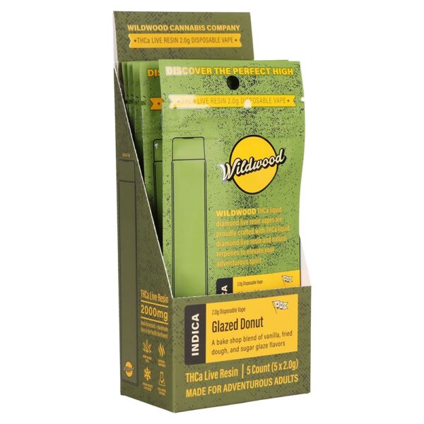 Wildwood Dispensary Grade Live Resin THCA Disposable | 2g | 5ct Display - Image 5