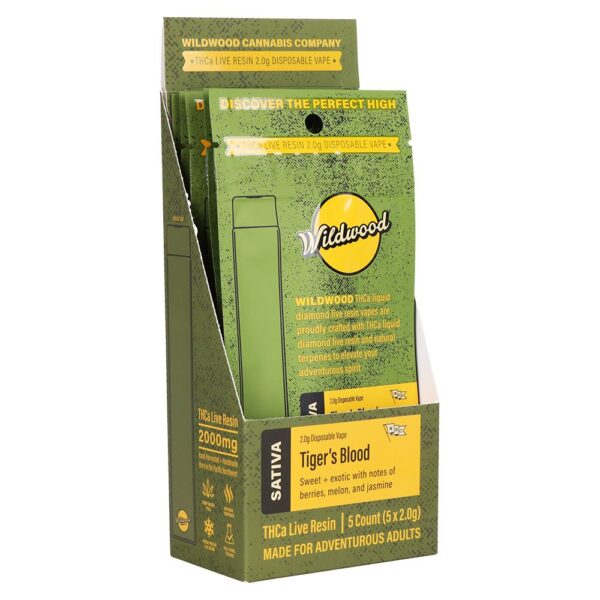 Wildwood Dispensary Grade Live Resin THCA Disposable | 2g | 5ct Display - Image 11
