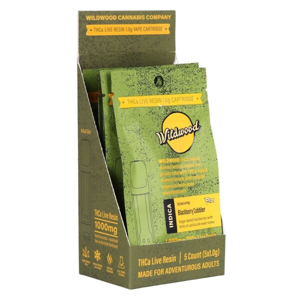 Wildwood Dispensary Grade Live Resin THCA Cartridge | 1g | 5ct Display - Image 2