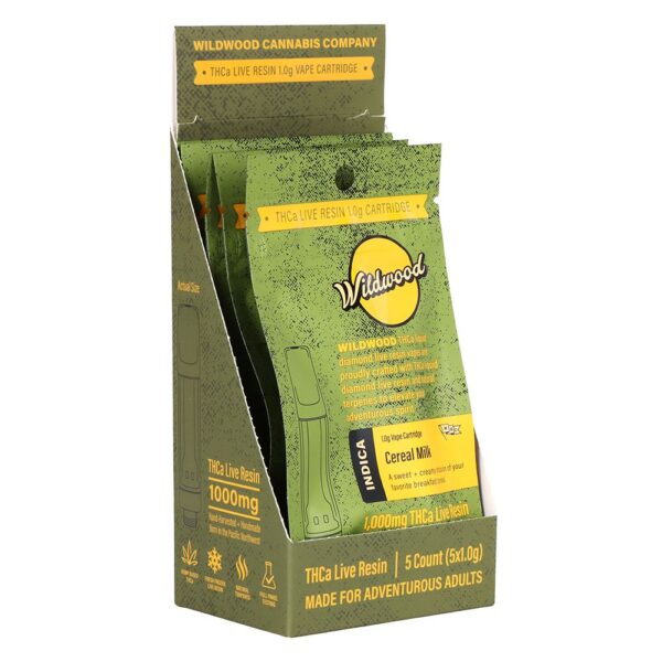 Wildwood Dispensary Grade Live Resin THCA Cartridge | 1g | 5ct Display - Image 3