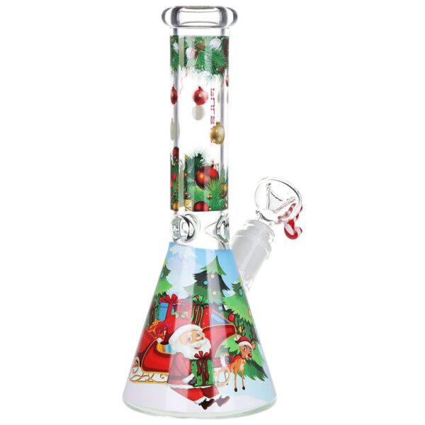 Pulsar Ho-Ho-Holiday Glass Smoking Set - 10" / 14mm F - Image 2