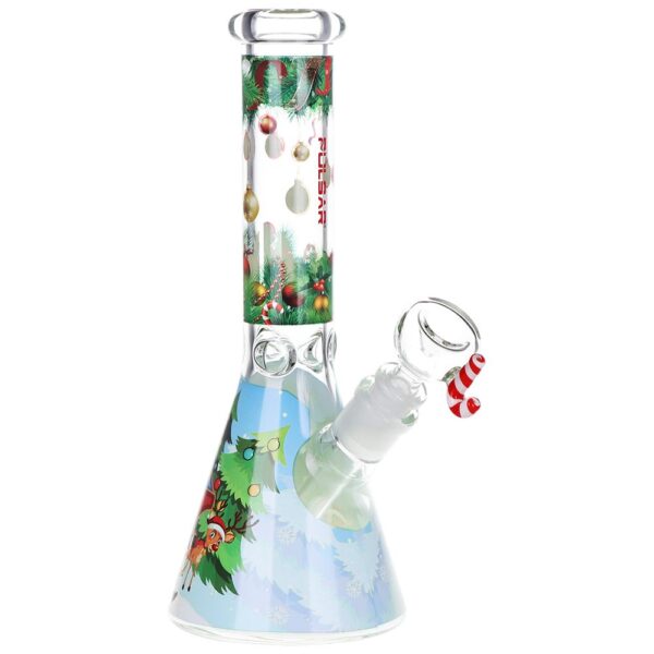 Pulsar Ho-Ho-Holiday Glass Smoking Set - 10" / 14mm F - Image 3