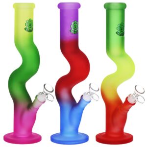 SeshGear Winding Path Ombre Glass Water Pipe - 12.75" / 14mm F / Colors Vary