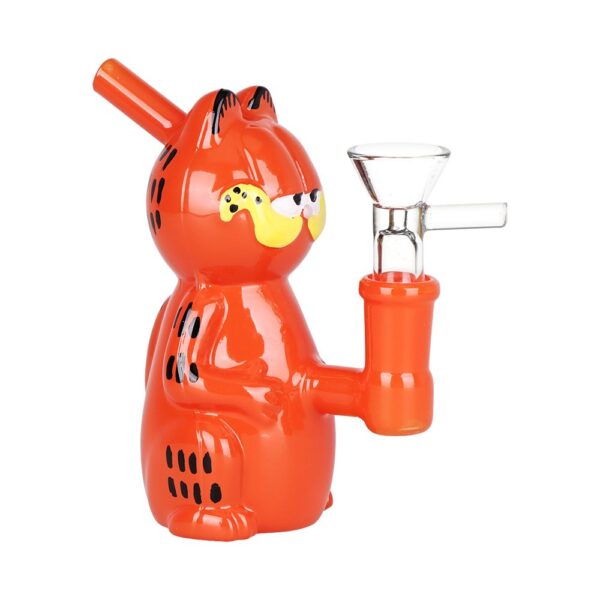 SeshGear Lasagna Lovin' Cat Glass Water Pipe - 4.5" / 14mm F - Image 3