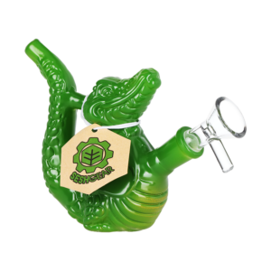 SeshGear Grinning Gator Glass Water Pipe - 4.25" / 14mm F