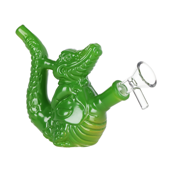 SeshGear Grinning Gator Glass Water Pipe - 4.25" / 14mm F - Image 2