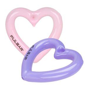 Pulsar Balloon Heart Glass Hand Pipe - 4.5" / Assorted Colors | 2pc Set