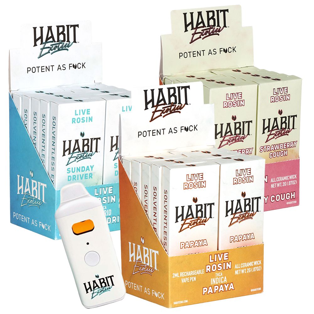 Habit Exotics THCA Live Rosin Disposable | 2g | 10ct Display - Image 5