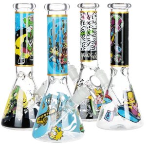 Don't Have A Cow Beaker Glass Water Pipe - 10" / 14mm F / Designs Vary