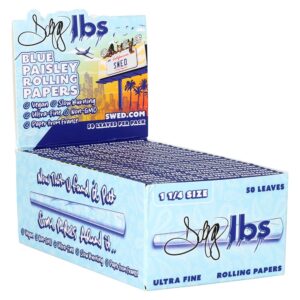 Dogg Lbs Blue Paisley Rolling Papers - 1 1/4" / 50pc | 50ct Display