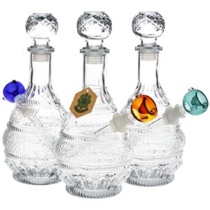 SeshGear Vintage Decanter Style Glass Water Pipe - 10.5"  / 14mm F / Round Lotus / Colors Vary