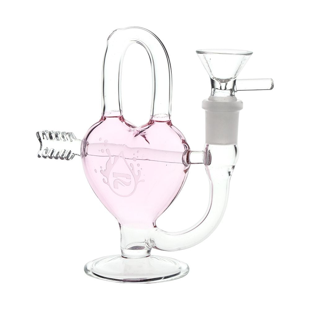 Pulsar Arrow Heart Glass Water Pipe - 5" / 14mm F - Image 3
