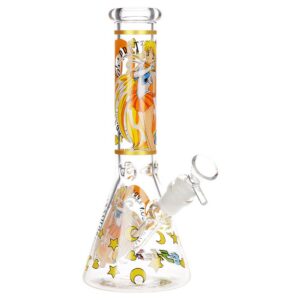 Japanese Animation Girl Version 3 Beaker Glass Water Pipe - 10" / 14mm F