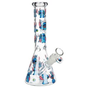 Little Blue Creature Beaker Glass Water Pipe - 10" / 14mm F