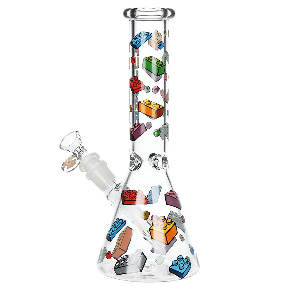 Pulsar Building Blocks Beaker Glass Water Pipe - 10" / 14mm F - Image 2