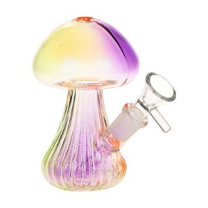 SeshGear Electroplated Mushroom Glass Bubbler - 4.75" / 14mm F